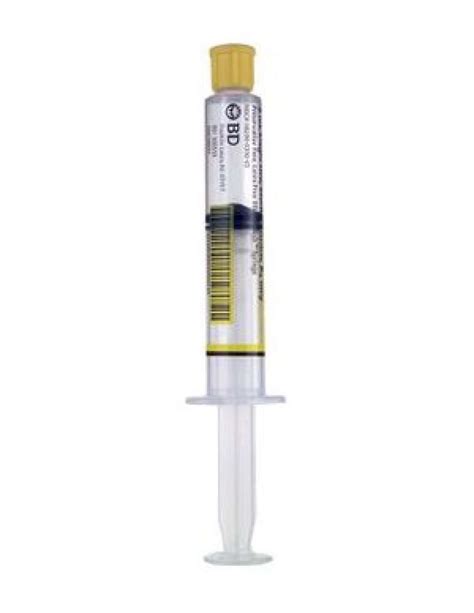 Bd 306424 Posiflush Heparin Lock Flush Syringes 100 Usp Unitsml 5 Ml