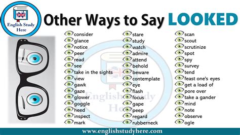 Other Ways To Say Looked In English