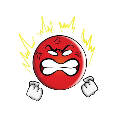 Gambar Kepala Marah Smiley Emoticon Karakter Emoji Merah Wajah Marah