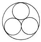 For example, the regular tessellation of the plane by hexagons is written <math>\{6,3\}</math>, since three hexagons meet at each vertex. geometry - Three circles within a larger circle ...