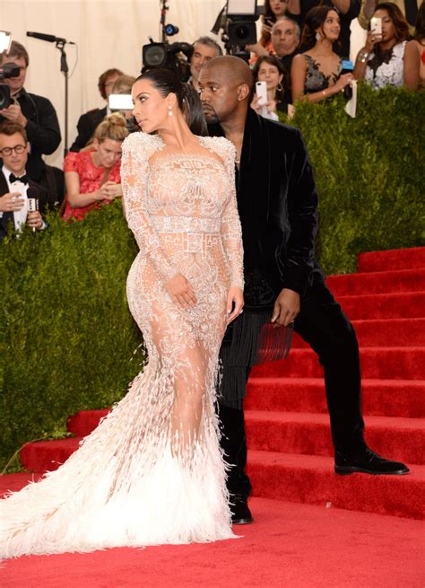 Kim Kardashians Roberto Cavalli Dress At Met Gala 2015 Popsugar Fashion