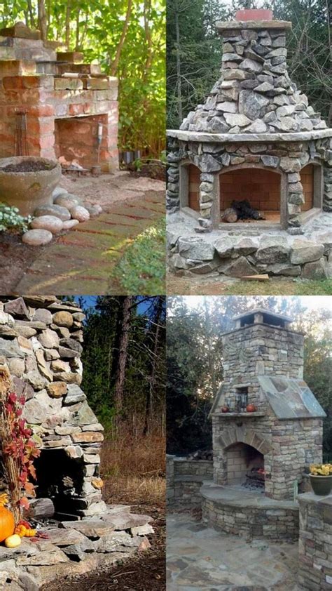 50 Exciting Rustic Outdoor Fireplace Decor Ideas Rustic Outdoor