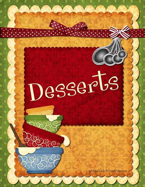 My Recipes 004 Desserts Diy Recipe Binder Recipe Book Diy Recipe