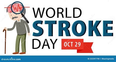 World Stroke Day Banner Design Stock Vector Illustration Of Poster
