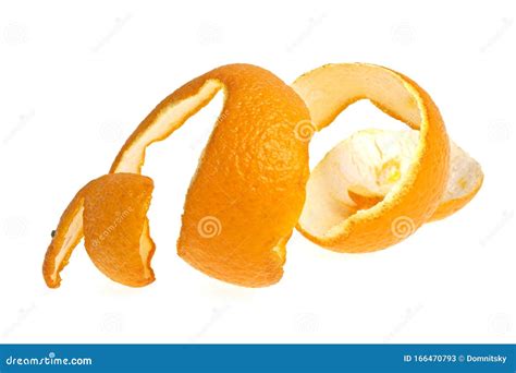 Orange Peel Against White Background Stock Image Image Of Lifestyle