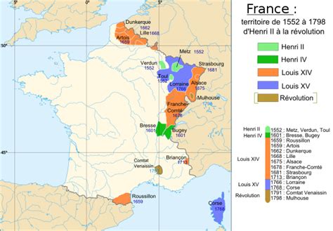 France 1552 to 1798-fr - Territorial evolution of France - Wikipedia | France, France map ...