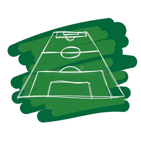 Hand Draw Soccer Field Stock Vector Illustration Of Backdrop 155028305