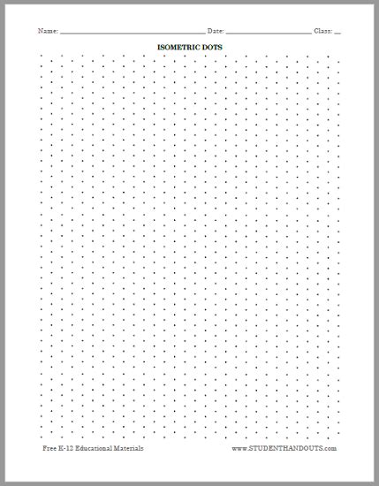 Isometric Dots Graph Paper Free To Print Printable Graph Paper