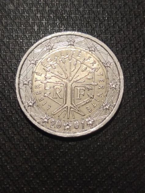 PiÈce De Monnaie France 2 Euros 2001 Arbre De Vie Tranche Type B