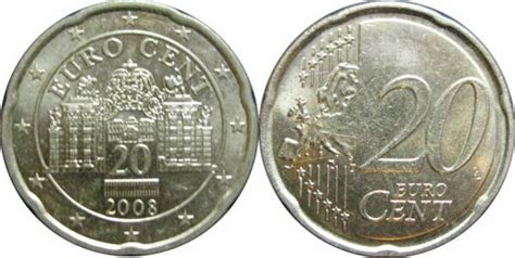 20 Euro Cent 2nd Map Austria Numista