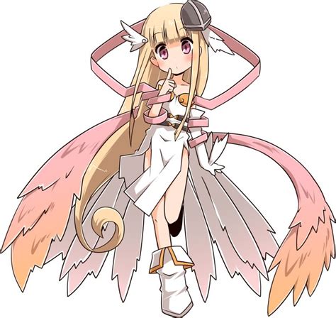 Er Angewomon Digimon 1girl Angel Angel Wings Belt Blonde Hair Breasts Feathered Wings