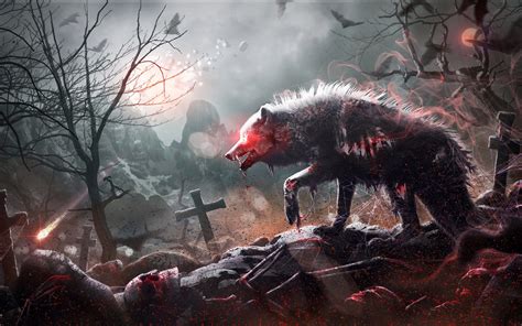 Pin By Lucifer600 On Wolves Werewolves Vampires Pretty Wallpapers Gothic Fantasy Art Wallpaper