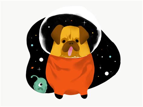 Pug In Space By Leo On Dribbble