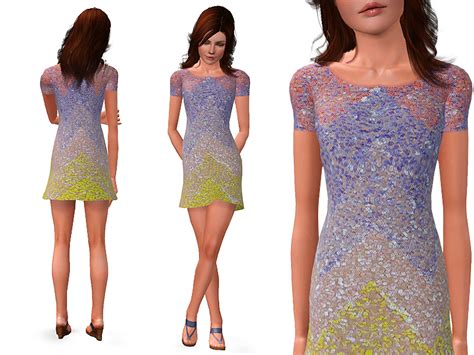 The Sims Resource Sequined Dress For Teens