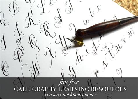 5 Free Calligraphy Learning Resources You May Not Know About The