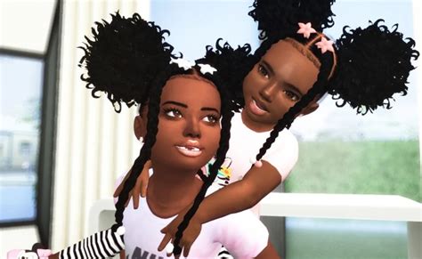 Little Black Girl Magic Glorianasims4 On Patreon Afro Hair Sims 4 Cc