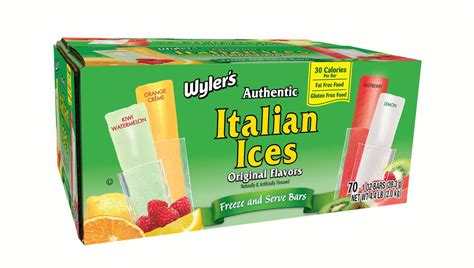 Wylers Original Flavors Authentic Italian Ices 1 Oz 70 Count