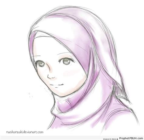 Girl In Hijab Drawings Prophet Pbuh Peace Be Upon Him