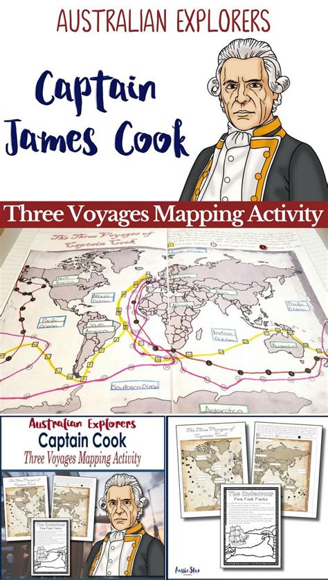 Australian Explorers Captain Cook Three Voyages Mapping Activity Map Activities History