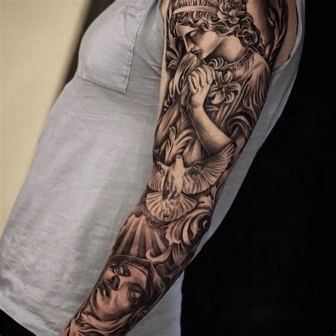 Angel Sleeve Tattoo Designs Ideas And Meaning Tattoos