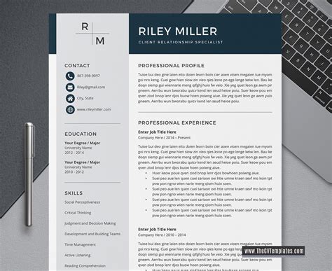 New cv format major magdalene project org. Professional CV Template for Word, Unique CV Format ...