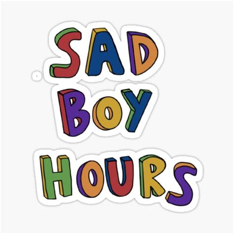 Sad Boy Hours Sticker For Sale By Vivianluo Redbubble