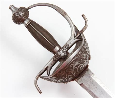 Fine Chiseled Spanish Toledo Cuphilt Rapier Sword
