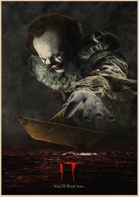 Stephen King S It Home Furnishing Decoration Kraft Classic Horror Movie Poster Drawing Core Wall