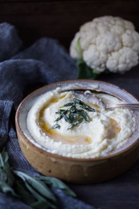 Healthy Delicious Mashed Cauliflower With Roasted Garlic Feasting At