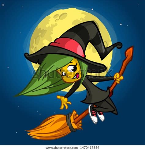 cartoon illustration cartoon girl dressed witch stock illustration 1470417854 shutterstock