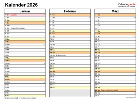 Kalender 2026 Zum Ausdrucken Als Pdf 19 Vorlagen Kostenlos