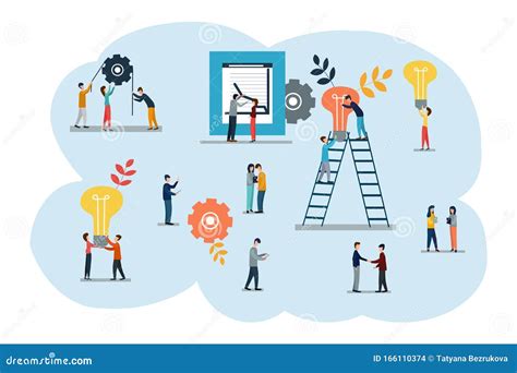 Vector Flat Illustrations Brainstorming Business Concept For Teamwork Searching For New