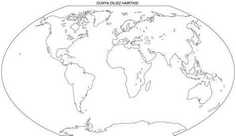 Dünya Dilsiz Haritası Okyanus Ve Denizler WRHS