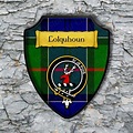 Colquhoun or Calhoun Shield Plaque with Scottish Clan Coat of Arms ...
