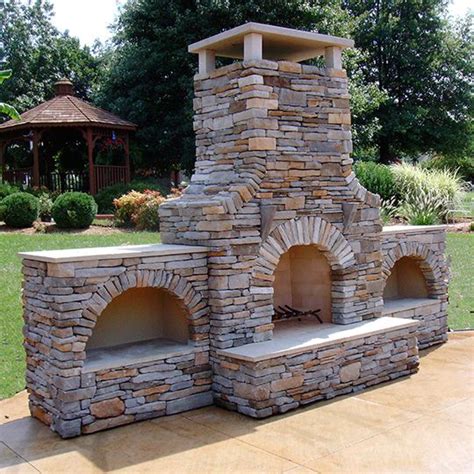 42 In Firerock Arched Masonry Outdoor Wood Burning Fireplace Outdoor