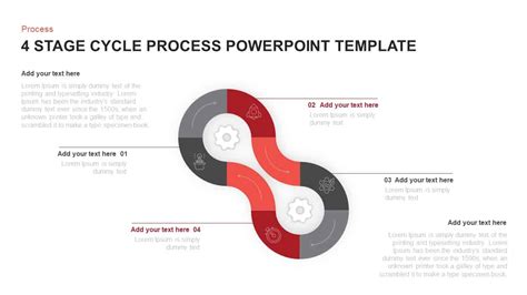 4 Step Cycle Process Powerpoint Template And Keynote