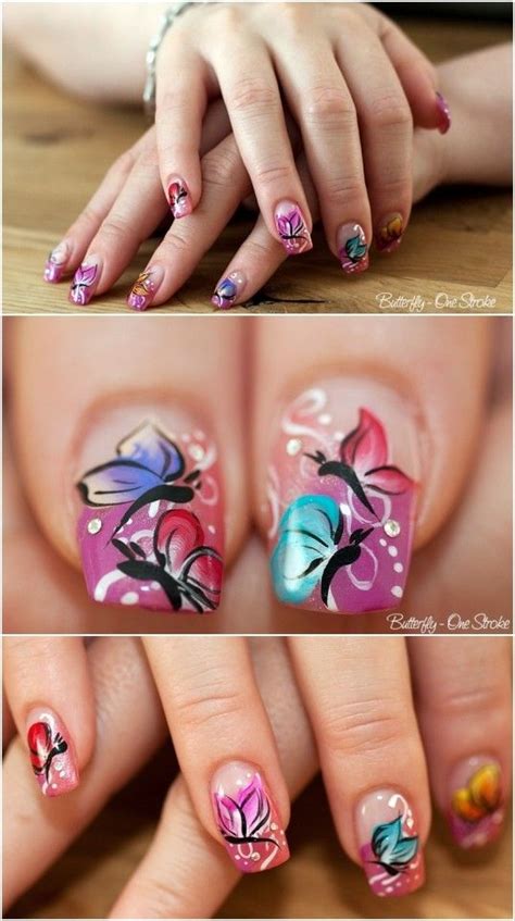 Spring isn't the only time to enjoy some pretty butterfly nail art! 16 Breath-Taking Butterfly Nail Designs - Pretty Designs