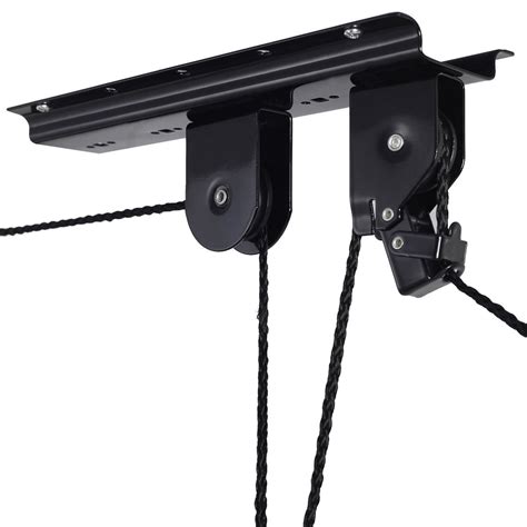 With a push of a button you can raise and lower up to 220lbs. Bicycle Lift | Bike Ceiling Mount Pulley Hoist Rack Garage ...