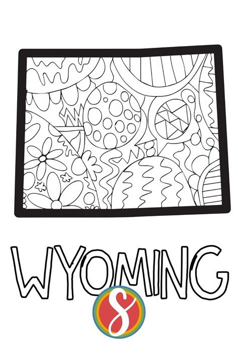 Free Wyoming Coloring Pages — Stevie Doodles