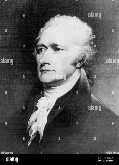 Vintage Portrait Of American Statesman And Founding Father Alexander Hamilton C1757 1804