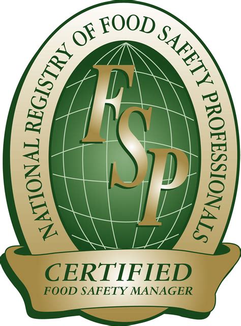 Submit the certificate for confirmation of reciprocity and photo identification. NRFSP Food Manager Certification