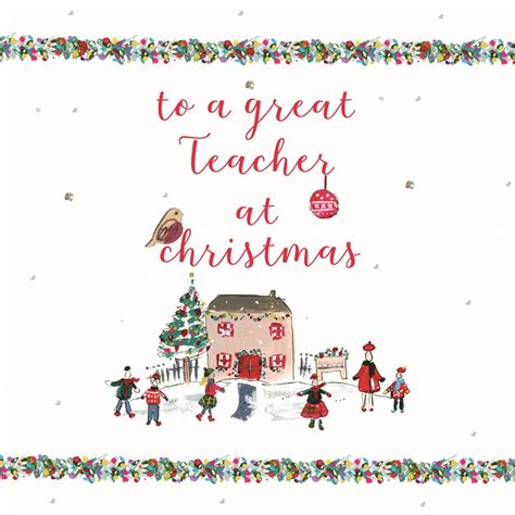 Cards Teacher Christmas Card Laura Sherratt Designs Ltd