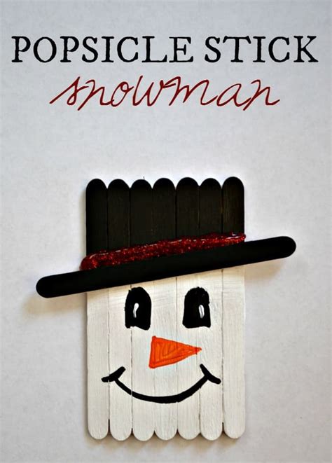 Popsicle Stick Snowman Craft Ornament Plus Olaf Version