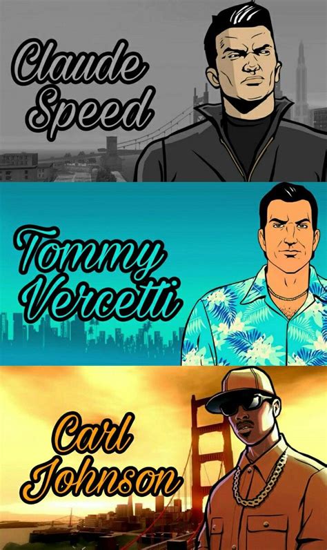 The 3 Heroes Of Grand Theft Auto Games Claude Speed Tommy Vercetti