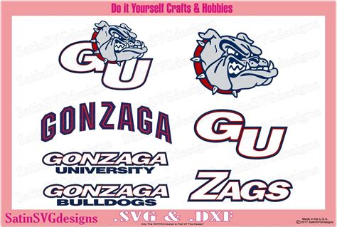 Gonzaga Bulldogs Set College Design Svg Files Cricut Silhouette