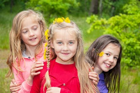 Happy Children Outdoors Stock Photo Image Of Grass Color 55996894