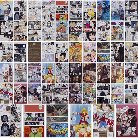 Buy 50pcs Manga Panels For Wall Manga Wall Decor Anime Posters For