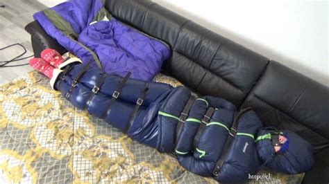 Bondageangel Wife In Warm Bondage Full Video Parts Ski Pants And Sle Ping Bag