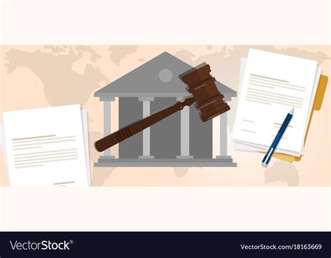 Constitutional Law Verdict Case Legal Gavel Wooden