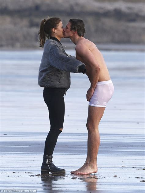 Towie S Jake Hall Strips Off On Beach Date With On Off Girlfriend Chloe